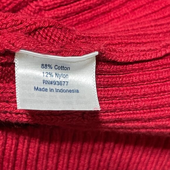St. John's Bay Cable Knit Sweater Red Size XL Extra Large Crew Neck Women's - Picture 5 of 6